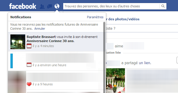 Annuler les modifications pour les notifications