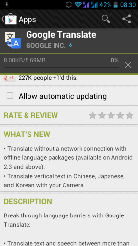 Google traduction