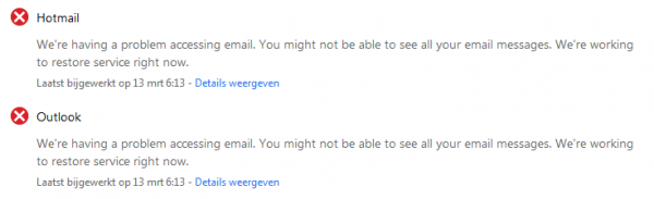 Problèmes d'accès Microsoft