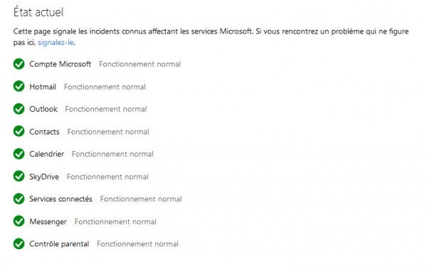 Problèmes de connexion
