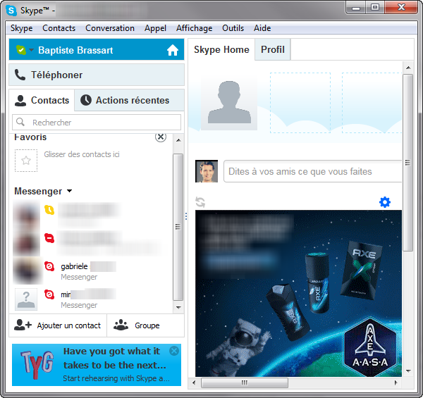 Contacts MSN bloqués dans Skype