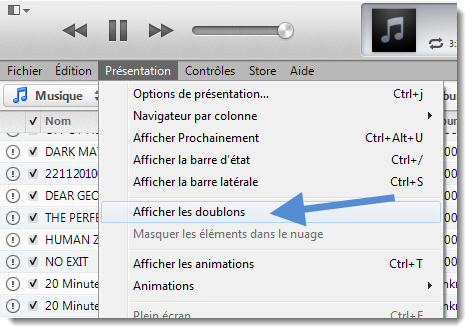 iTunes - doublons
