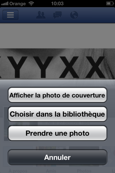 Facebook pour iPhone