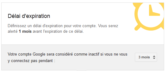 04 gestionnaire compte inactif google - delai d expiration