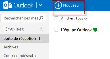 Guide Outlook.com : Nouveau Message