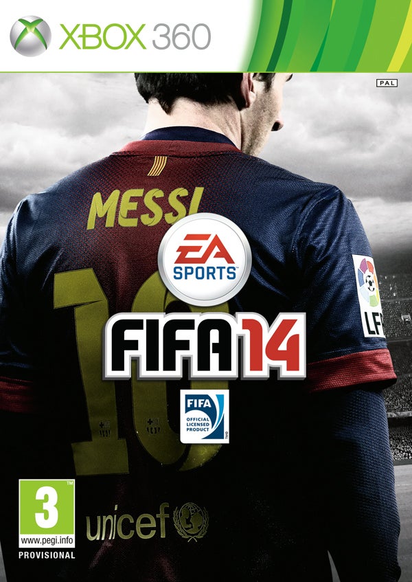 Couverture FIFA 14 avec Messi