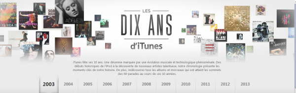 itunes 10 years itunes 10 ans