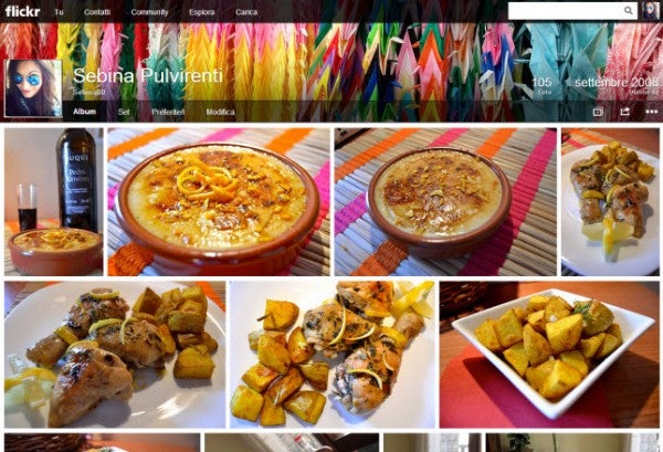 Menu flickr