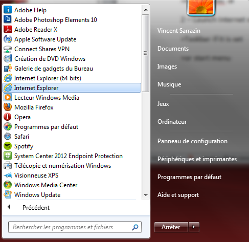 trouver Internet explorer