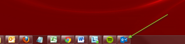 outlook.com est désormais sur la barre des tâches