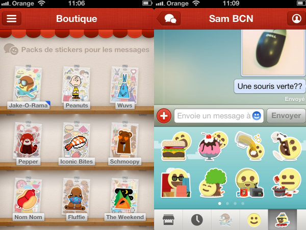 Les stickers de Path
