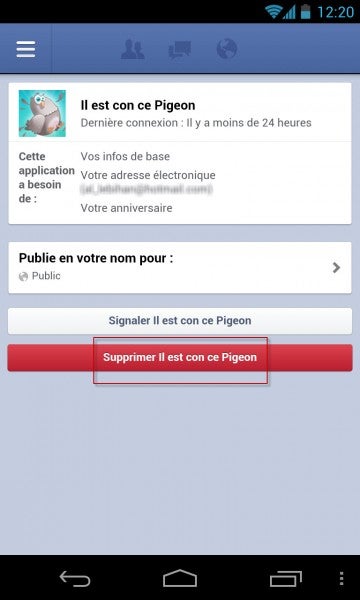 Ecran suppression 1