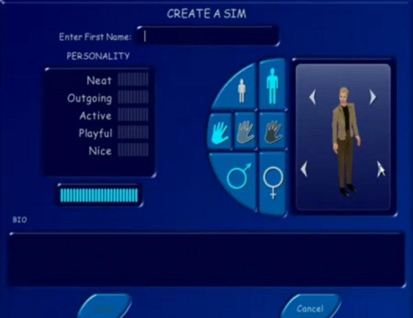 Sims1 interface