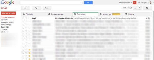 Nouvelle interface de Gmail