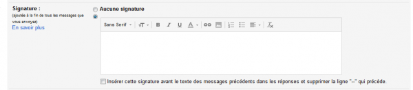 parametrer signature gmail