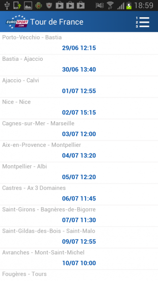 eurosport appli mobile tour de france 2013