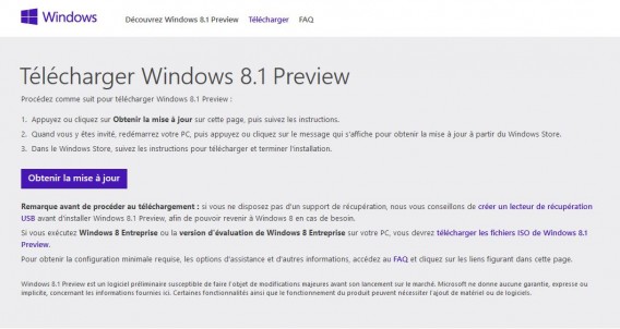 Mise à jour Windows 8.1