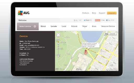 avg antivirus free tablette android