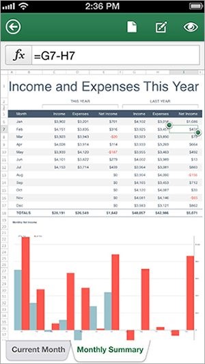 Excel pour iPhone - Office Mobile