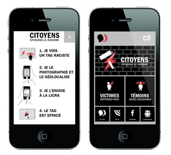 Interface de l'app'licra