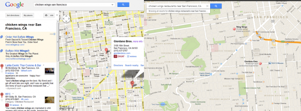 Recherche google map