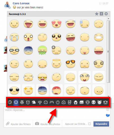 Stickers Facebook PC Mac