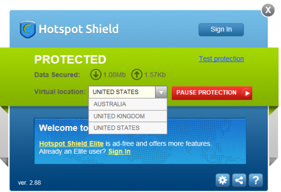 Solution VPN avec HotSpot Shield