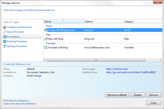 Internet Explorer 11: Des fonctions comme le gestionnaire d'extension n'ont pas changé