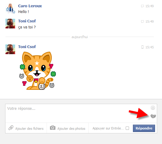 Stickers Facebook PC Mac