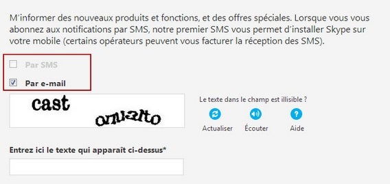 Créer un compte Skype - Windows - email ou sms
