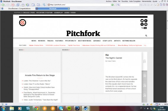 Page Orca - navigateur Internet Page Orca - navigateur Internet