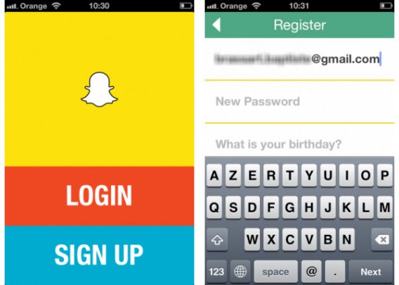Créer un compte Snapchat