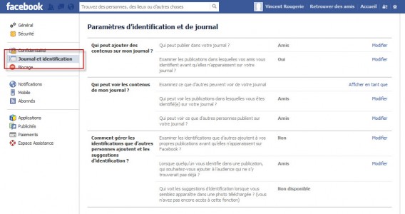 Journal et identification