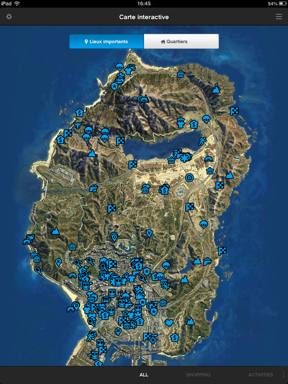 Grand Theft Auto V - Zoom sur la carte