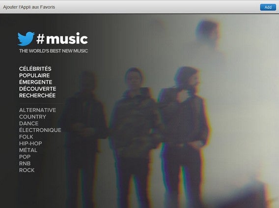 Twitter #Music dans Spotify - intégration