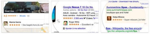 Les recommandations partagées dans les publicités de Google