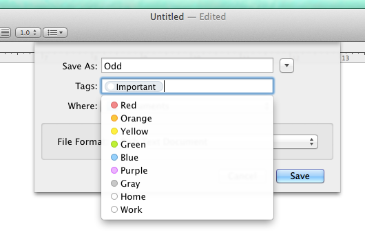Mavericks OS X 10.9 etiquettes