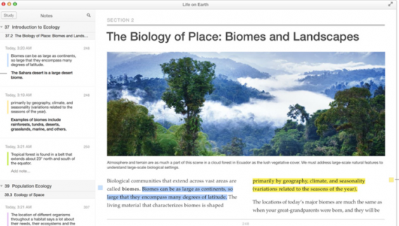 Mavericks OS X iBooks