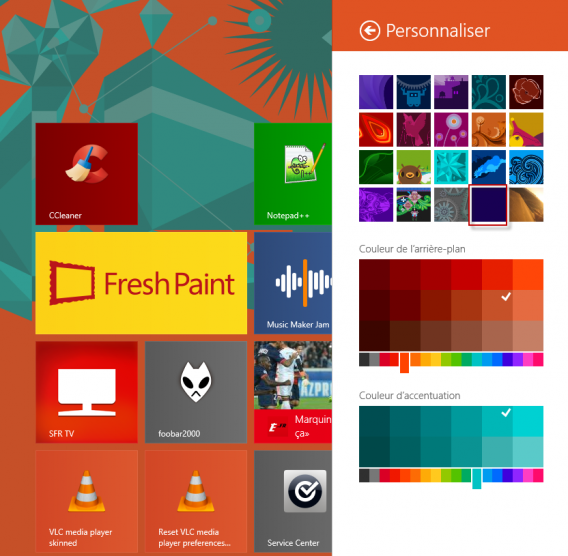Personnaliser Ecran d'accueil