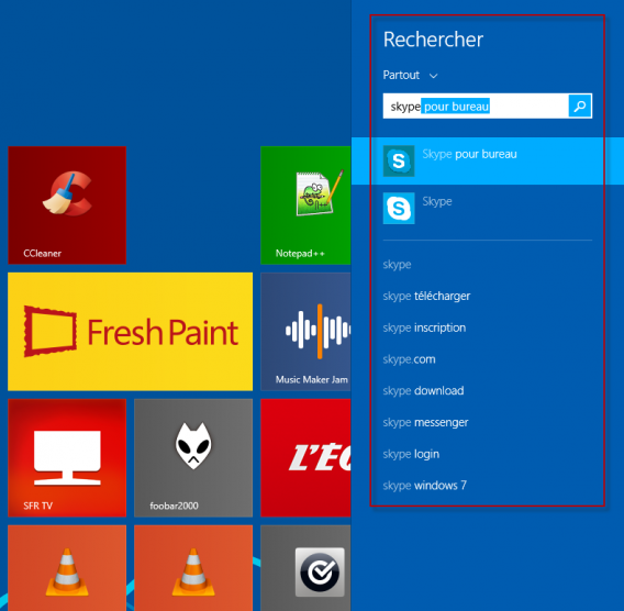 Recherche Skype