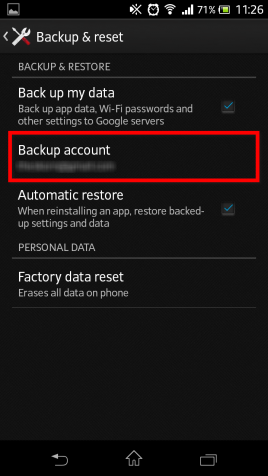 Android KitKat 4.4 sauvegarde