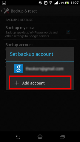 Android KitKat 4.4 sauvegarde