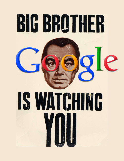 Google et Big Brother (Crédit: Punksmedia)