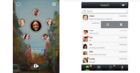 Comparatif Interface ooVoo et WeChat Comparatif Interface ooVoo et WeChat