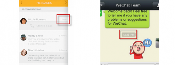 Comparatif des notifications de ooVoo et WeChat Comparatif des notifications de ooVoo et WeChat