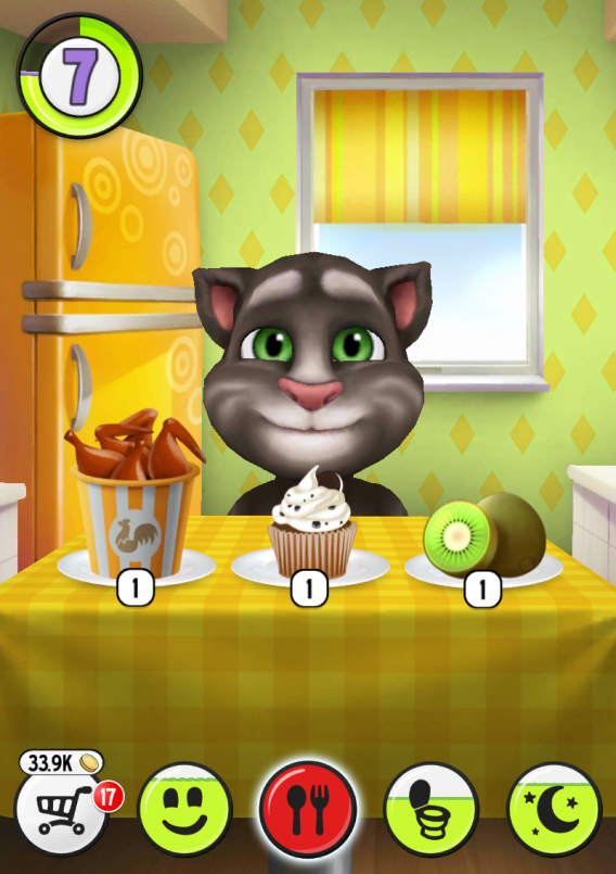 Donner à manger à Talking Tom Cat