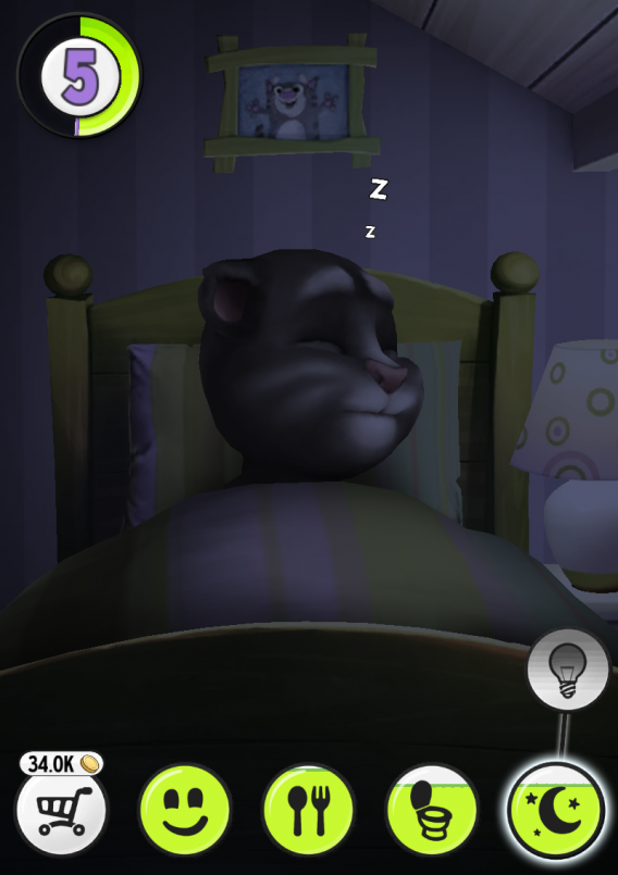 Talking Tom Cat dort