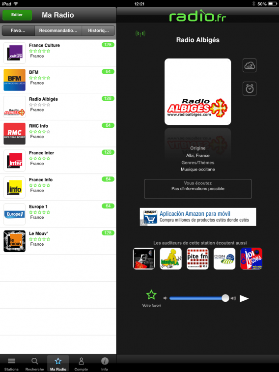 Radio.fr pour écouter la radio sur son smartphone ou sa tablette