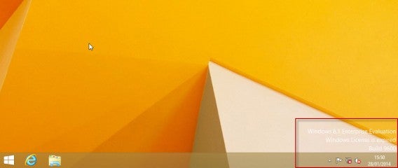 Windows 8.1 licence expired watermak