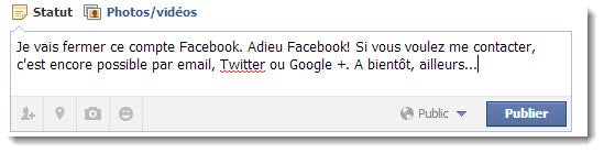 Adieu Facebook